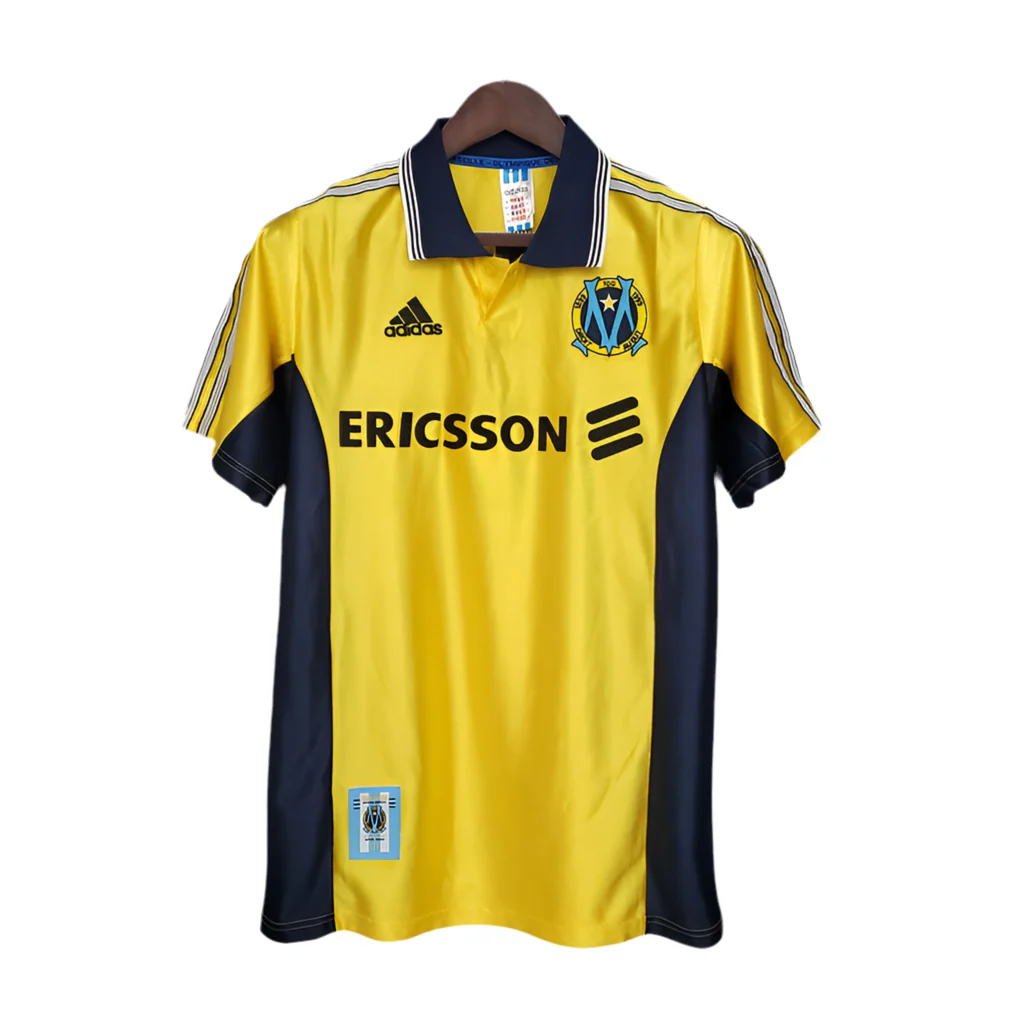 Camisola Marseille Retrô 1998/1999 Amarela - - Image 2