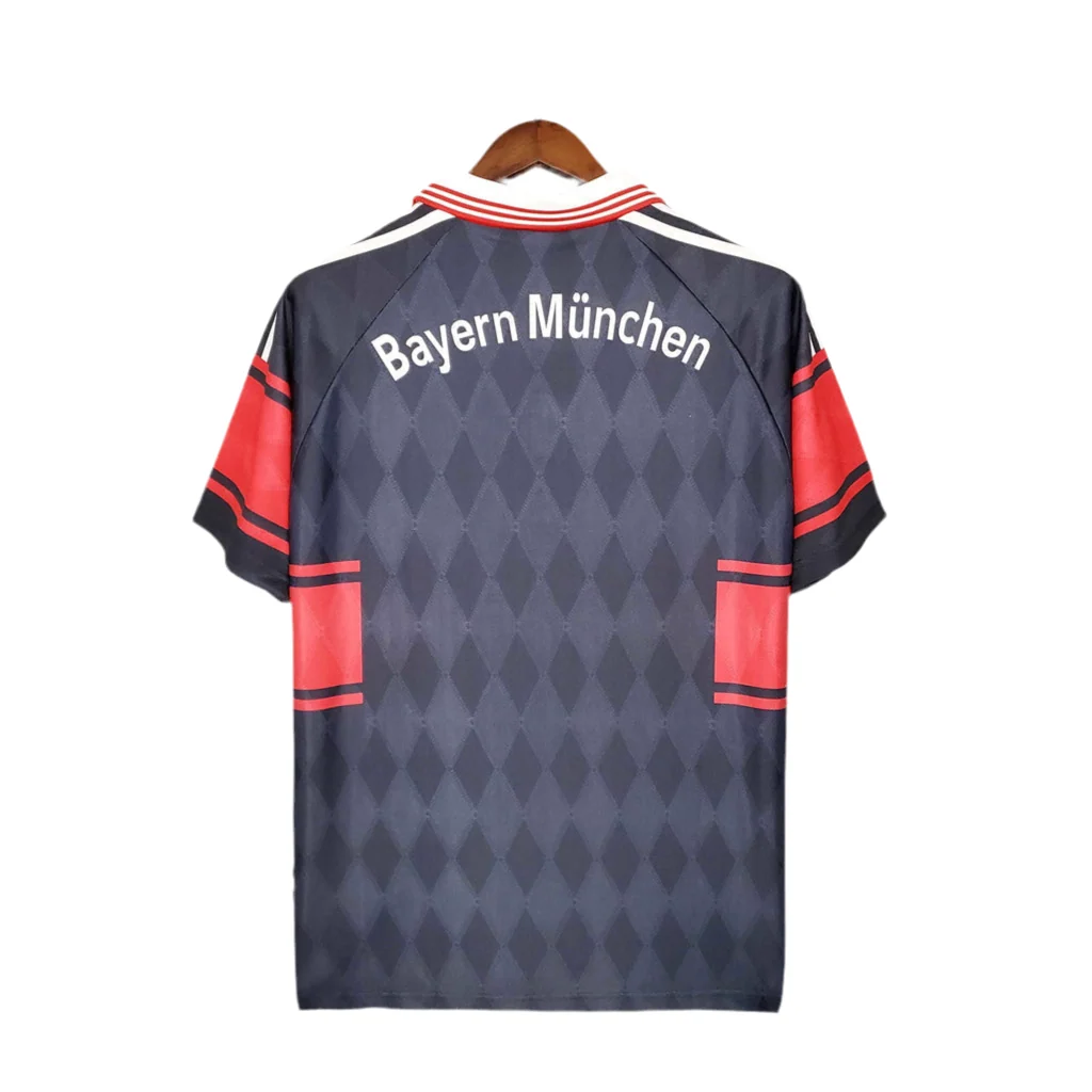 Camisola Bayern Retrô 1997/1999 - Preta e Vermelha - Image 3