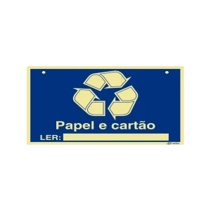 Sinalética Informação Identificação de Big Bags e Contentores Papel e Cartão – IN1920