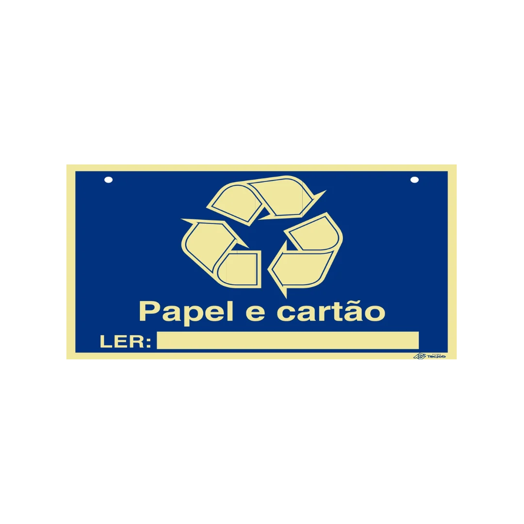 Sinalética Informação Identificação de Big Bags e Contentores Papel e Cartão – IN1920 - Image 2