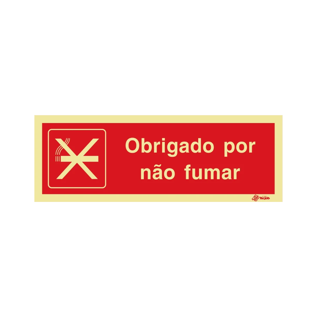 Sinalética Informação Tabagismo Obrigado por Não Fumar – IN1942