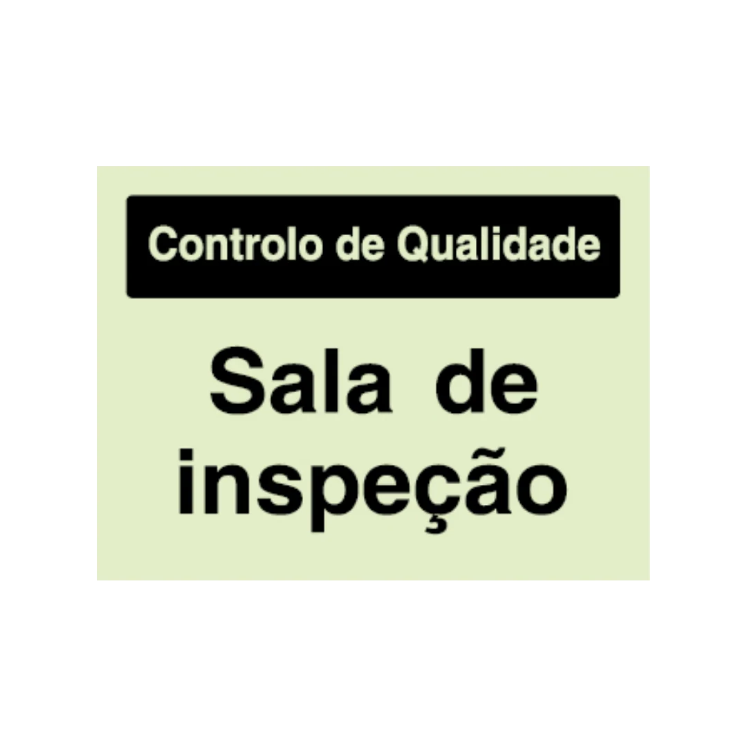 Sinalética Informação Contolo de Qualidade: Sala de Inspeção - CQ0011 - Image 2