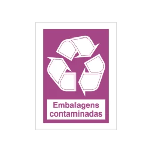 Sinalética Informação Embalagens Contaminadas - CQ0065