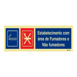 Sinalética Informação Tabagismo Estabelecimento com Área de Fumadores e Não Fumadores – IN1938