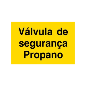 Sinalética Informação Painéis: Válvula de Segurança Propano – IN2007