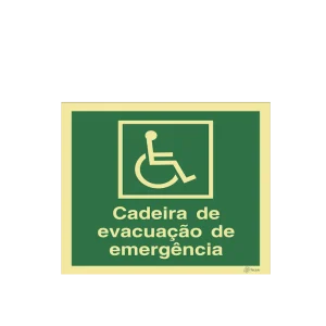 Sinalética Cadeira de Evacuação de Emergência - E0132