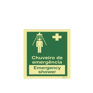 Sinalética Chuveiro de Emergência/ Emergency Shower - E0284