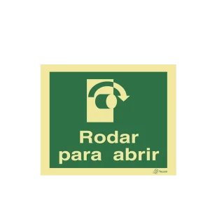 Sinalética Rodar para Abrir (Direita) - E0412