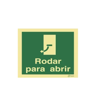 Sinalética Rodar para Abrir (Esquerda) - E0414