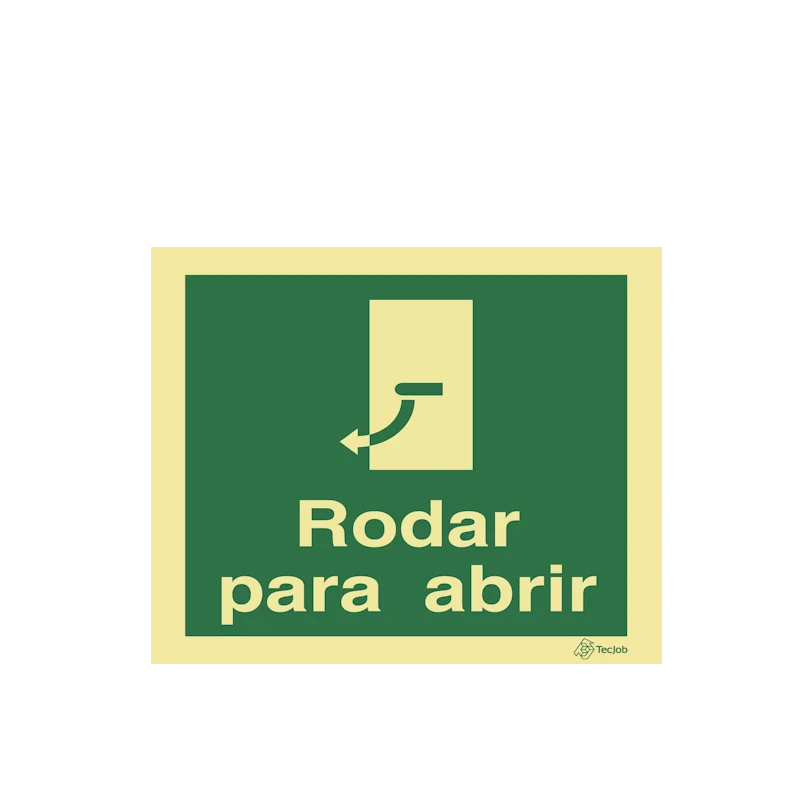 Sinalética Rodar para Abrir (Esquerda) - E0414 - Image 2