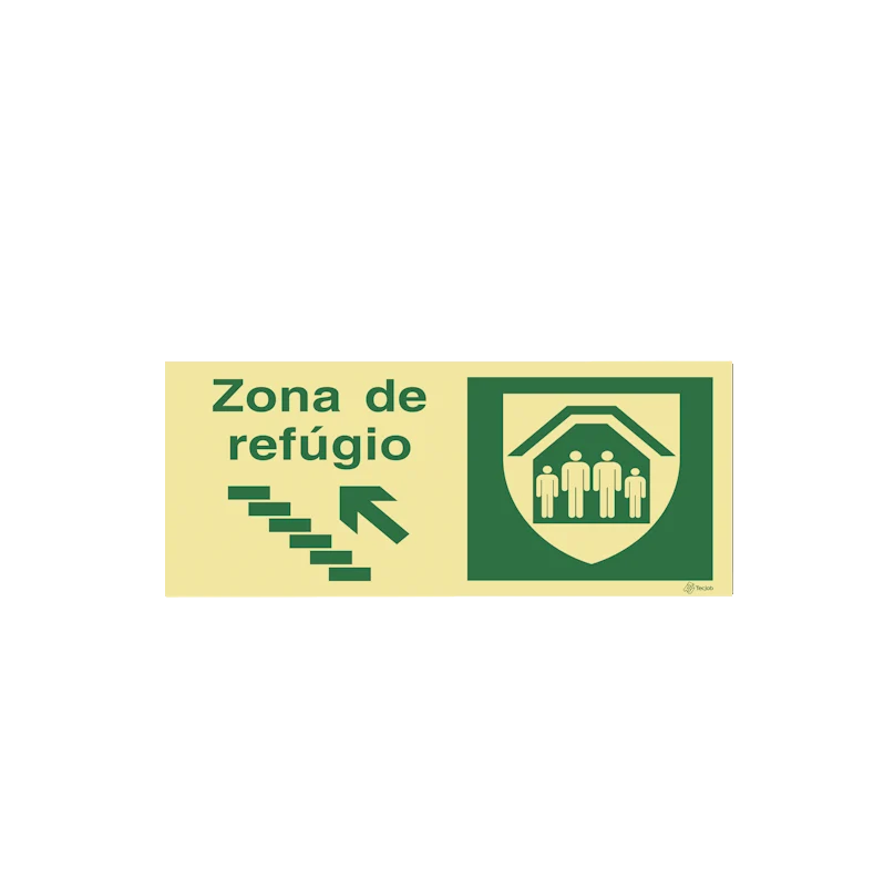Sinalética Zona de Refúgio Subir à Esquerda - E0484