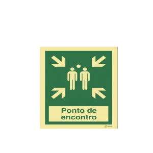 Sinalética Ponto de Encontro em Texto - E0496