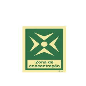 Sinalética Zona de Concentração Em Texto - E0497