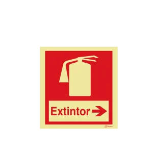 Sinalética Extintor - Seta para a Direita - I0013