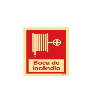 Sinalética Boca de Incêndio com Texto - I0020