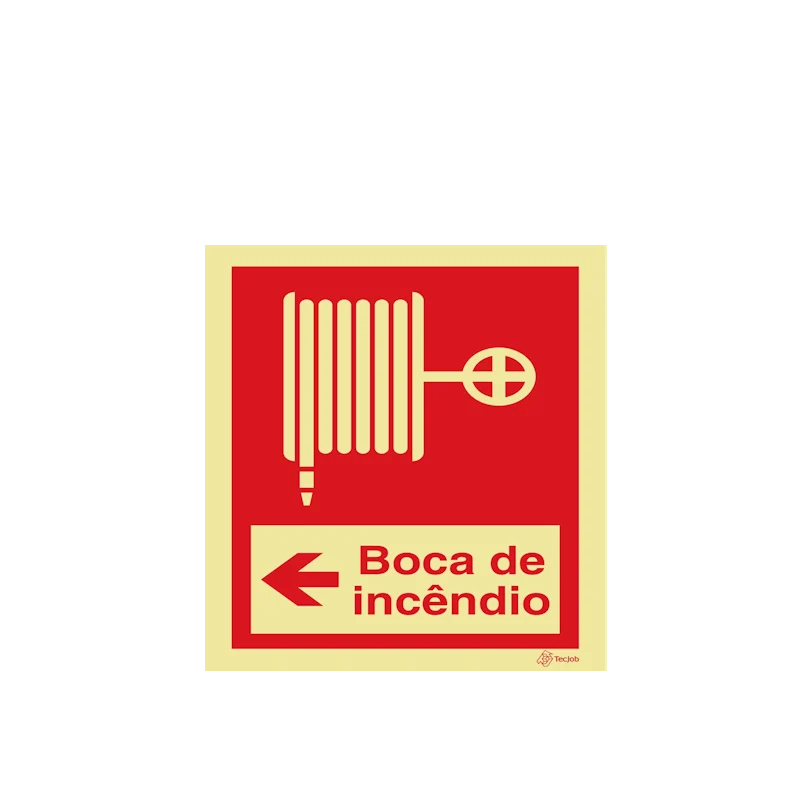 Sinalética Boca de Incêndio - Seta para a Esquerda - I0022