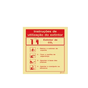 Sinalética Instruções de Utilização do Extintor de CO2 - I0083