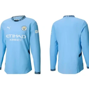 Camisola Manga Manchester City I 24/25 - Azul