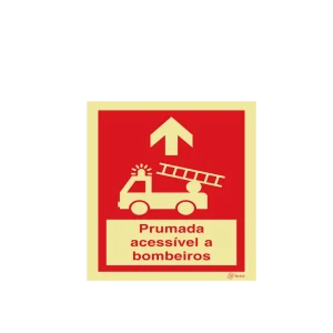 Sinalética Prumada Acessível a Bombeiros - I0241