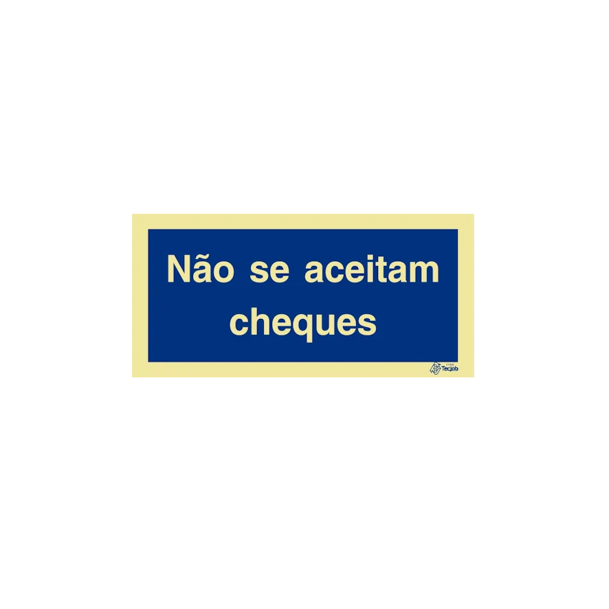 Sinal Não se aceitam cheques - IN0841 - Image 2