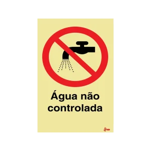 Sinalética Água Não Controlada – PR0305