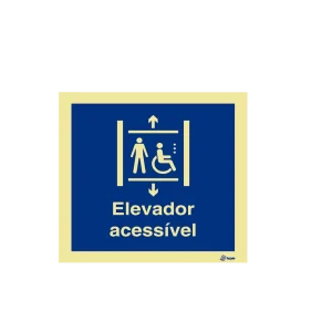 Sinalética Elevador Acessível – IN0180