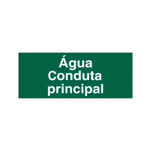 Sinalética Informação Água Conduta Principal - IN1580