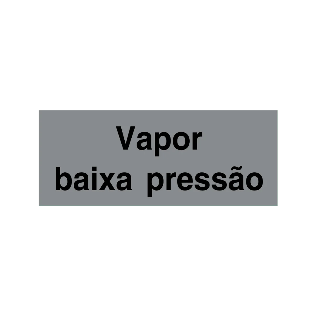 Sinalética Informação Vapor Baixa Pressão - IN1617