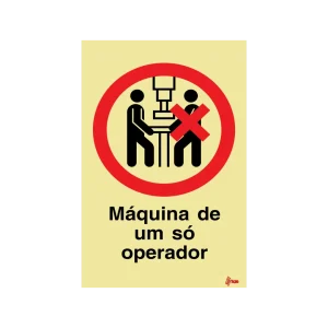 Sinalética Máquina de um só Operador – PR0192