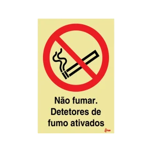 Sinalética Não Fumar Detetores de Fumo Ativados – PR0035