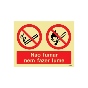 Sinalética Não Fumar Nem Fazer Lume – OB0324