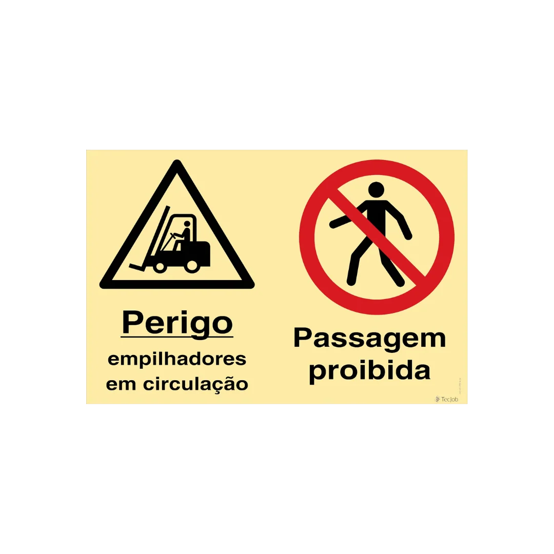 Sinalética Perigo Empilhadores em Circulação/Passagem Proibida – OB0359 - Image 2