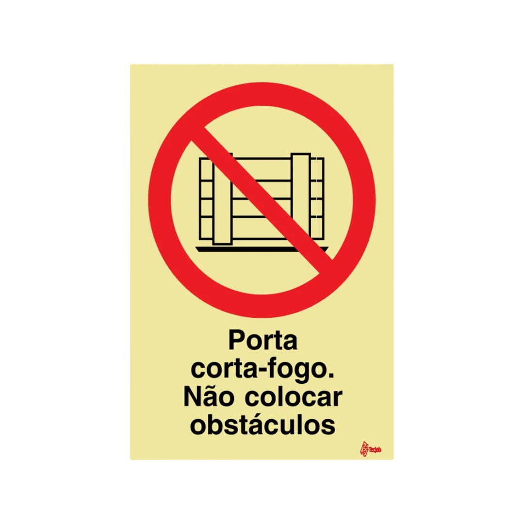 Sinalética Porta Corta-Fogo. Não Colocar Obstáculos – PR0054 - Image 2