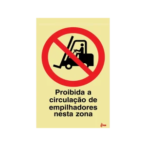 Sinalética Proibida a Circulação de Empilhadores nesta Zona – PR0260