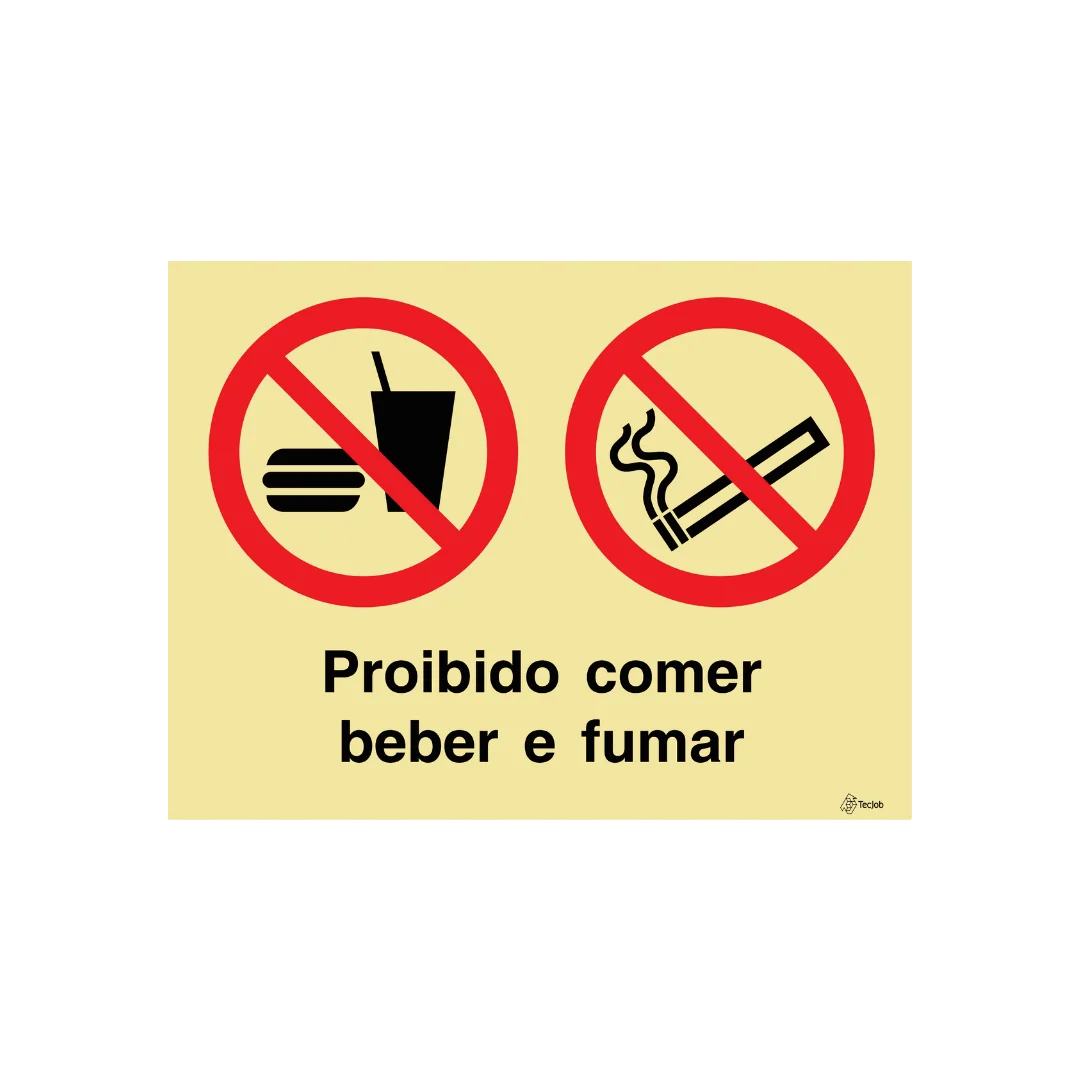 Sinalética Proibido Comer, Beber e Fumar – OB0322 - Image 2