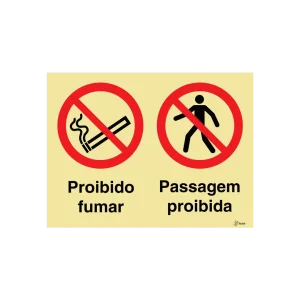 Sinalética Proibido Fumar/Passagem Proibida – OB0325