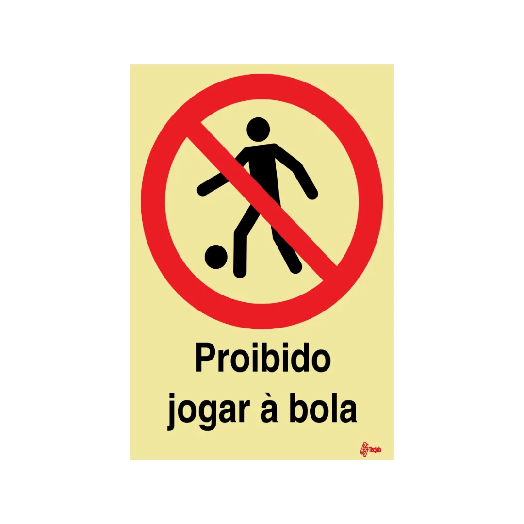 Sinalética Proibido Jogar à Bola – PR0146 - Image 2