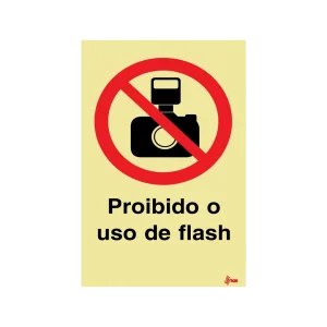 Sinalética Proibido o Uso de Flash – PR0310