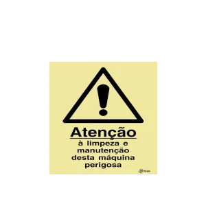 Sinalética Atenção à Limpeza e Manutenção desta Máquina Perigosa – IS0353