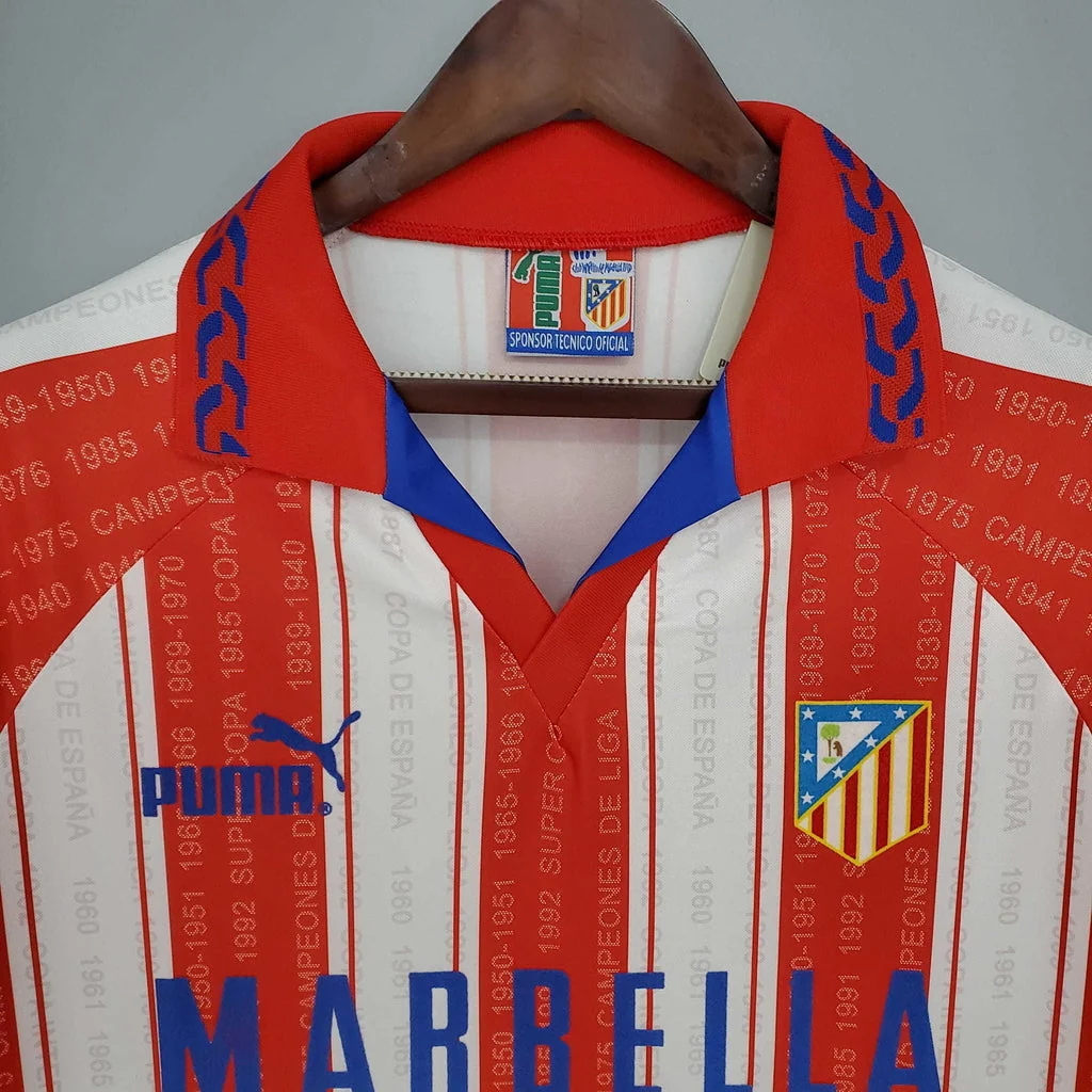 Camisola Atlético de Madrid Retrô 1995/1996 - Branca e Vermelha - Image 4