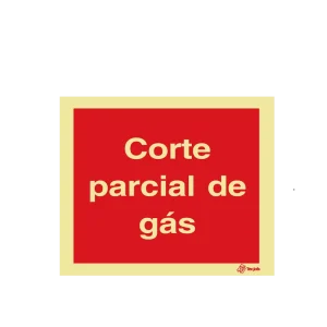 Sinalética Corte Parcial de Gás - I0528