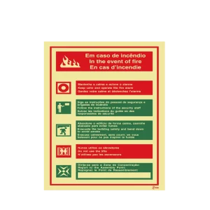 Sinalética Em Caso de Incêndio In the Event of Fire En Cas d´Incendie - IS0041