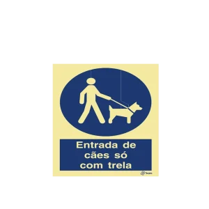Sinalética Entrada de Cães Só com Trela - OB0207