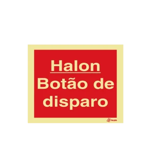 Sinalética Halon Botão de Disparo - I0503