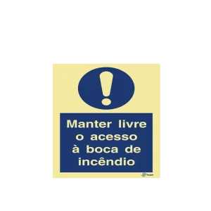 Sinalética Manter Livre o Acesso à Boca de Incêndio - OB0239