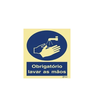 Sinalética Obrigatório Lavar as Mãos - OB0198
