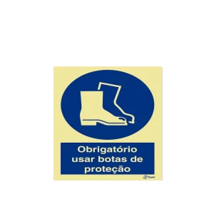 Sinalética Obrigatório Usar Botas de Proteção - OB0053