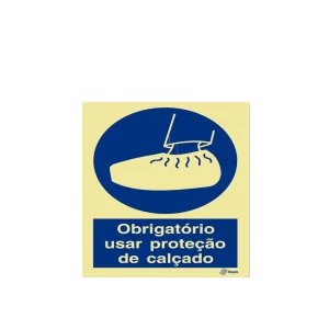 Sinalética Obrigatório Usar Proteção de Calçado - OB0056