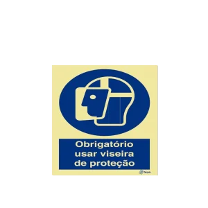 Sinalética Obrigatório Usar Viseira de Proteção - OB0049
