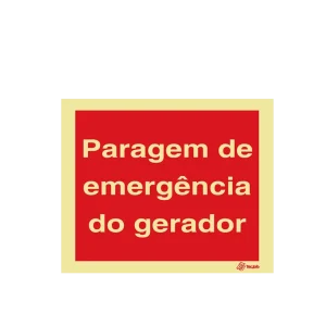 Sinalética Paragem de Emergência do Gerador - I0512